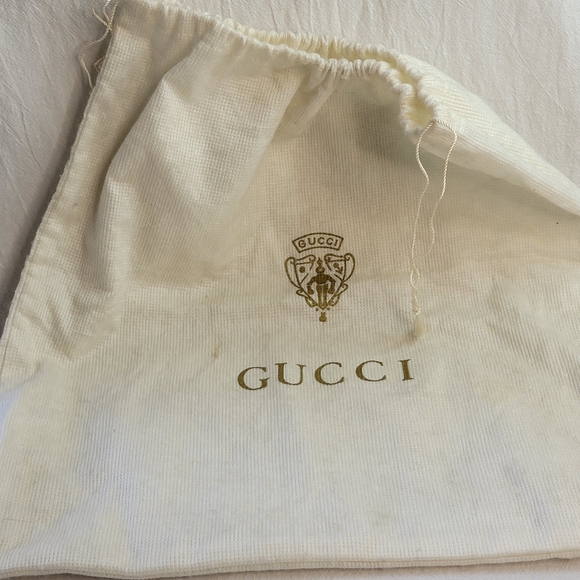 Vintage Gucci Tan and Cream Women's Shoulder Bag - Picture 9 of 16